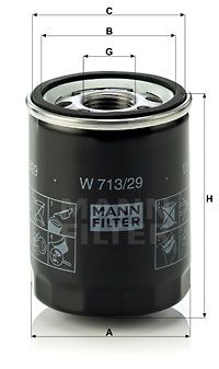 W71329 MANN-FILTER Масляный фильтр