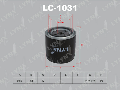 LC1031 LYNXauto Масляный фильтр