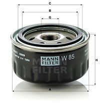 W85 MANN-FILTER Масляный фильтр