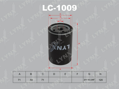 LC1009 LYNXauto Масляный фильтр