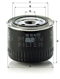 W91426 MANN-FILTER Масляный фильтр