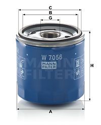 W7056 MANN-FILTER Масляный фильтр