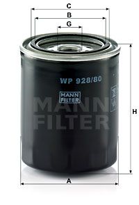WP92880 MANN-FILTER Масляный фильтр