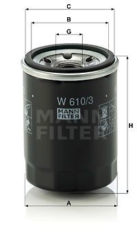 W6103 MANN-FILTER Масляный фильтр