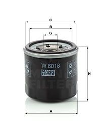 W6018 MANN-FILTER Масляный фильтр