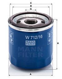 W71216 MANN-FILTER Масляный фильтр