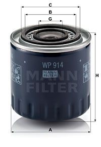 WP914 MANN-FILTER Масляный фильтр