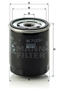 W71254 MANN-FILTER Масляный фильтр