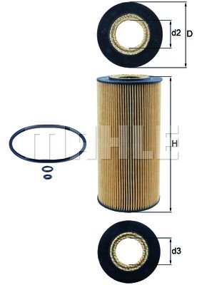 OX1231D MAHLE Масляный фильтр