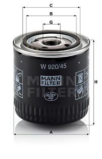 W92045 MANN-FILTER Масляный фильтр
