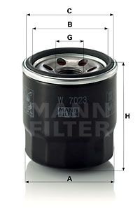 W7023 MANN-FILTER Масляный фильтр