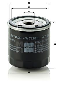 W71220 MANN-FILTER Масляный фильтр, турбокомпрессор
