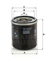 W6021 MANN-FILTER Масляный фильтр