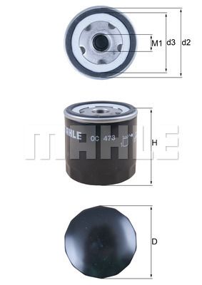 OC473 MAHLE Масляный фильтр