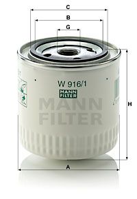 W9161 MANN-FILTER Масляный фильтр