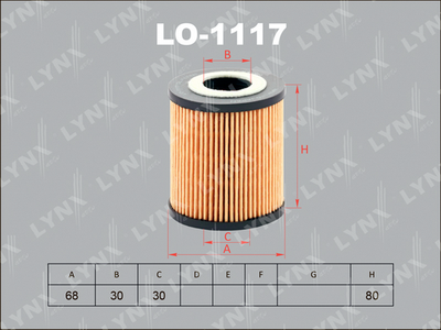 LO1117 LYNXauto Масляный фильтр