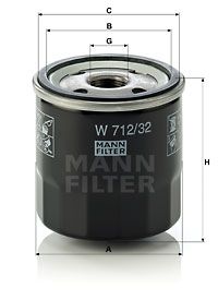 W71232 MANN-FILTER Масляный фильтр