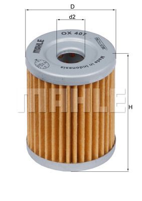 OX407 MAHLE Масляный фильтр