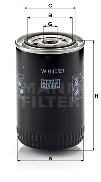 W94021 MANN-FILTER Масляный фильтр