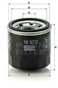 W672 MANN-FILTER Масляный фильтр