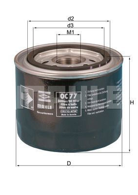 OC77 MAHLE Масляный фильтр