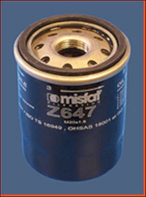 Z647 MISFAT Масляный фильтр