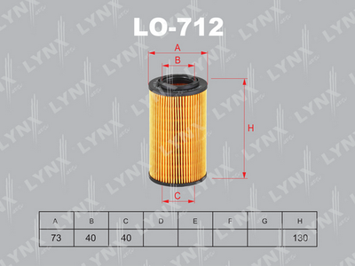 LO712 LYNXauto Масляный фильтр