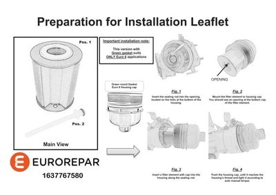 1637767580 EUROREPAR Масляный фильтр