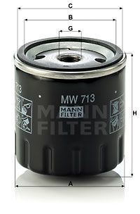 MW713 MANN-FILTER Масляный фильтр