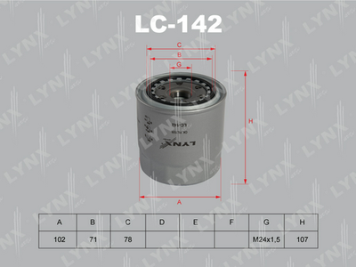 LC142 LYNXauto Масляный фильтр