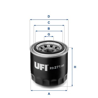 2327100 UFI Масляный фильтр