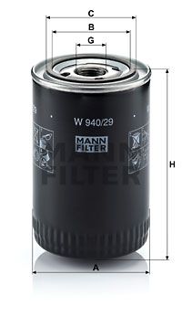 W94029 MANN-FILTER Масляный фильтр