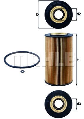 OX169D MAHLE Масляный фильтр