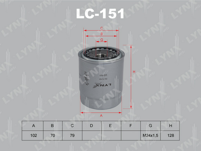 LC151 LYNXauto Масляный фильтр