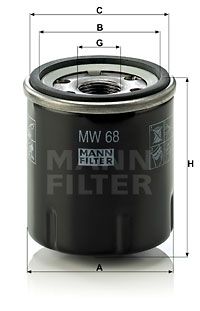 MW68 MANN-FILTER Масляный фильтр