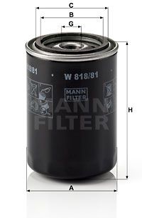 W81881 MANN-FILTER Масляный фильтр