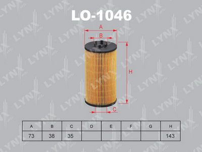 LO1046 LYNXauto Масляный фильтр