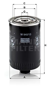 W94013 MANN-FILTER Масляный фильтр