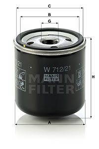 W71221 MANN-FILTER Масляный фильтр