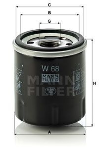 W68 MANN-FILTER Масляный фильтр