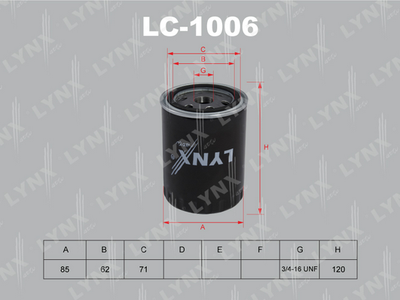 LC1006 LYNXauto Масляный фильтр