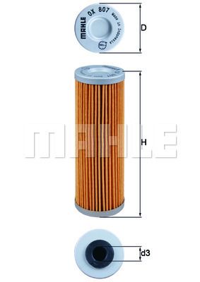 OX807 MAHLE Масляный фильтр