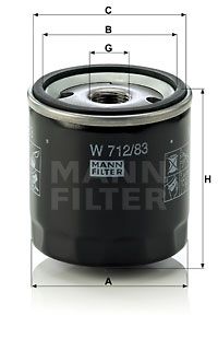 W71283 MANN-FILTER Масляный фильтр