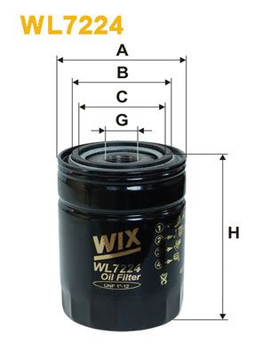 WL7224 WIX FILTERS Масляный фильтр