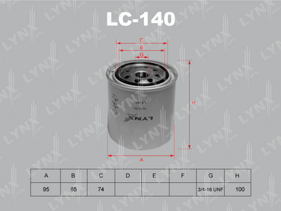 LC140 LYNXauto Масляный фильтр