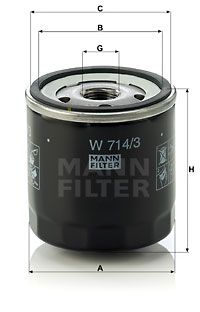 W7143 MANN-FILTER Масляный фильтр