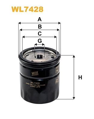 WL7428 WIX FILTERS Масляный фильтр