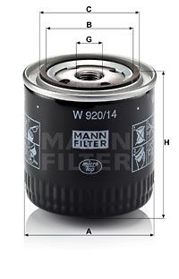 W92014 MANN-FILTER Масляный фильтр