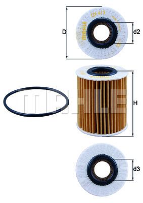 OX413D2 KNECHT Масляный фильтр