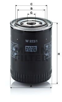 W9331 MANN-FILTER Масляный фильтр